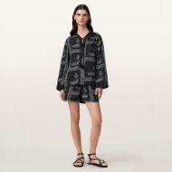 Picture of ALLSAINTS WOMEN'S LETTIE SHORTS WAIMEA BLACK 4