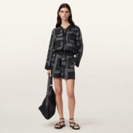 Picture of ALLSAINTS WOMEN'S LETTIE SHORTS WAIMEA BLACK 6