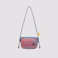 Picture of FLOWER MOUNTAIN WOMEN'S POCKET BAG - CANVAS ORANGE EMBROIDERY CROSS BODY BAG - ORANGE-LIGHT BLUE 1