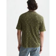 Снимка на SCOTCH&SODA МЪЖКИ ПУЛОВЕР JACQUARD KNITTED SHORT-SLEEVED SHIRT - TILES FLOWER OLIVE NIGHT 5