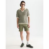 Снимка на SCOTCH&SODA МЪЖКИ ПУЛОВЕР MULTI STITCH EXTRA DROPPED SHOULDER POLO - EGGNOG MELANGE 7