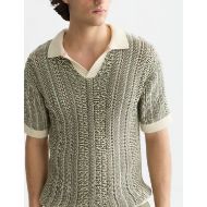 Снимка на SCOTCH&SODA МЪЖКИ ПУЛОВЕР MULTI STITCH EXTRA DROPPED SHOULDER POLO - EGGNOG MELANGE 6