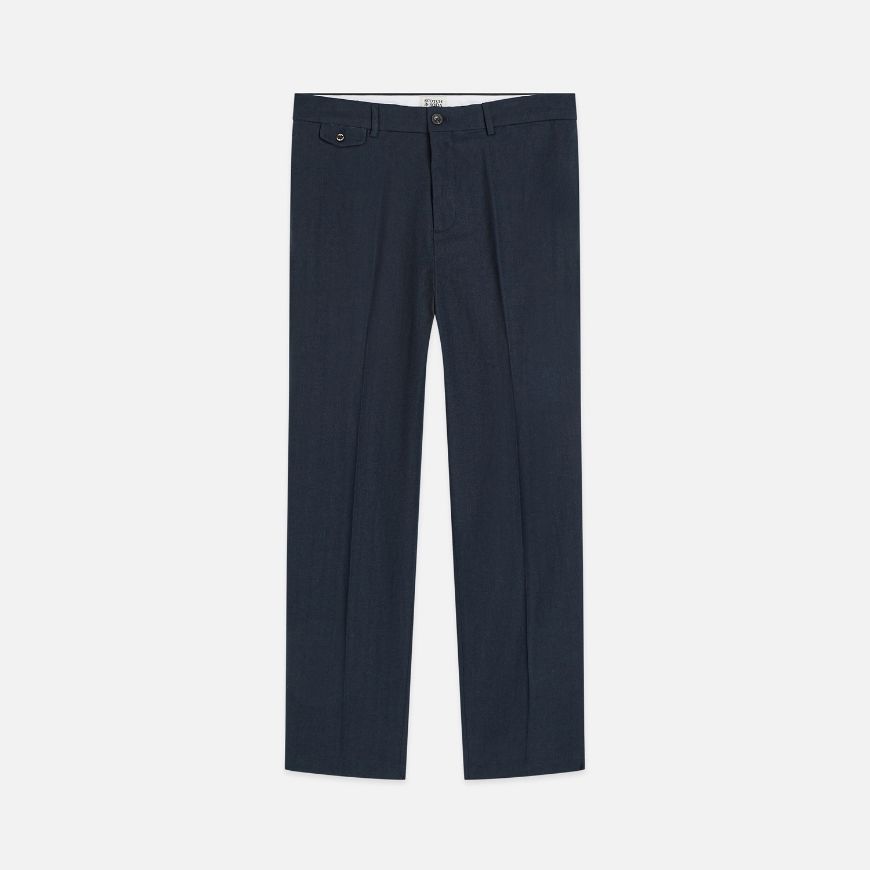 Снимка на SCOTCH&SODA МЪЖКИ ПАНТАЛОН OTIS LINEN BLEND HERRINGBONE RELAXED STRAIGHT FIT CHINO - SKY CAPTAIN