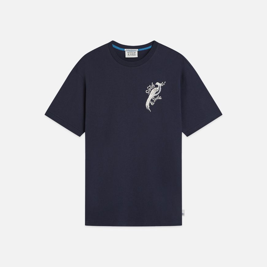 Снимка на SCOTCH&SODA МЪЖКА БЛУЗА DELFTS BLAUW FRONT AND BACK ARTWORK RELAXED FIT - SKY CAPTAIN