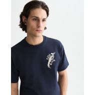 Снимка на SCOTCH&SODA МЪЖКА БЛУЗА DELFTS BLAUW FRONT AND BACK ARTWORK RELAXED FIT - SKY CAPTAIN 6
