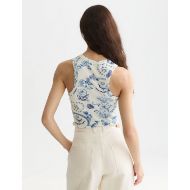 Снимка на SCOTCH&SODA ДАМСКА БЛУЗА PRINTED RIB RACER TANK - DELFT TILES BLUE 5