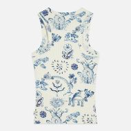 Снимка на SCOTCH&SODA ДАМСКА БЛУЗА PRINTED RIB RACER TANK - DELFT TILES BLUE 2