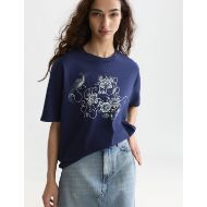 Снимка на SCOTCH&SODA ДАМСКА БЛУЗА EMBROIDERED DETAIL LOOSE FIT - PEACOAT 6