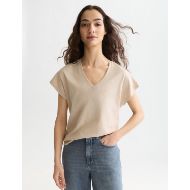 Снимка на SCOTCH&SODA ДАМСКА БЛУЗА AMPERSAND EMBROIDERY V-NECK - DOESKIN 4