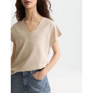 Снимка на SCOTCH&SODA ДАМСКА БЛУЗА AMPERSAND EMBROIDERY V-NECK - DOESKIN 6