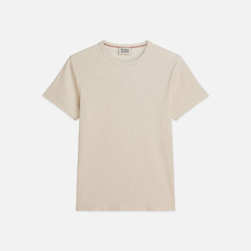 Снимка на SCOTCH&SODA ДАМСКА БЛУЗА RIB REGULAR FIT - ECRU MELANGE