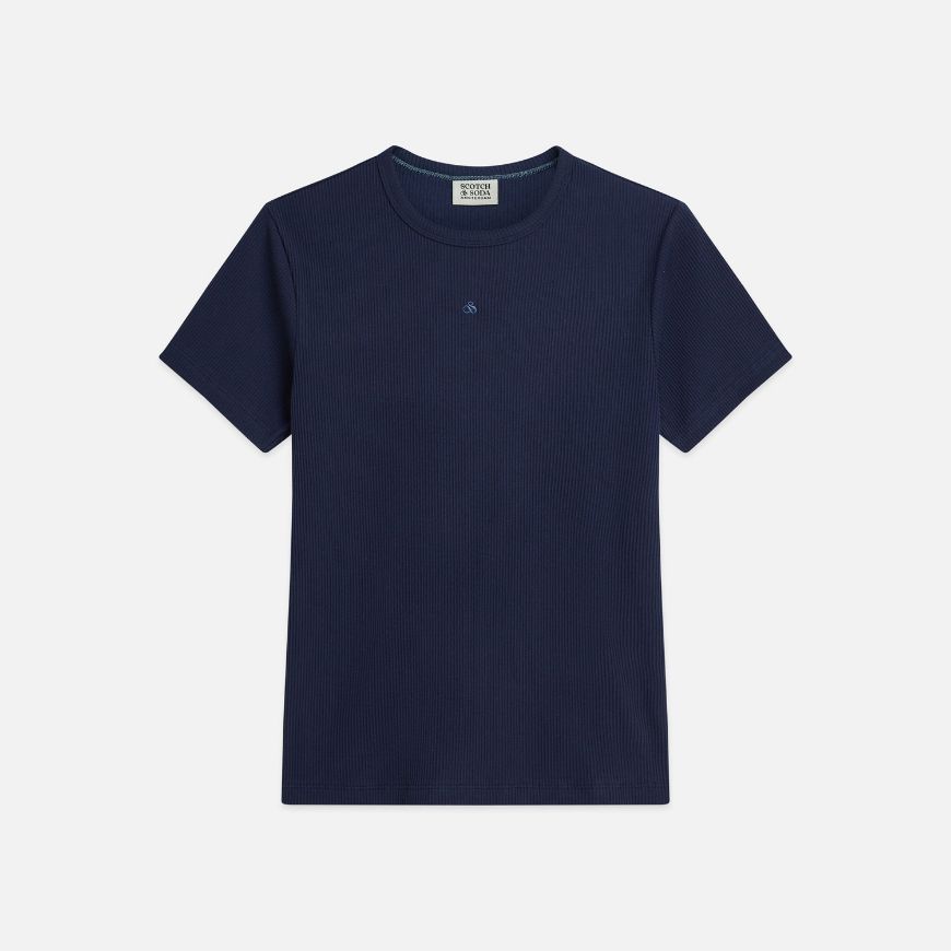 Снимка на SCOTCH&SODA ДАМСКА БЛУЗА RIB REGULAR FIT - PEACOAT