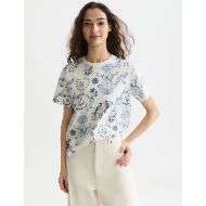 Снимка на SCOTCH&SODA ДАМСКА БЛУЗА PRINTED REGULAR FIT - DELFT TILES BLUE 4