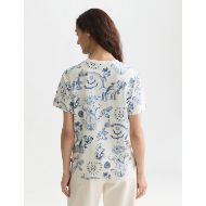 Снимка на SCOTCH&SODA ДАМСКА БЛУЗА PRINTED REGULAR FIT - DELFT TILES BLUE 5