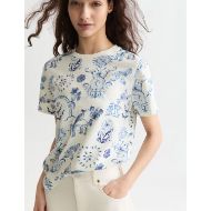Снимка на SCOTCH&SODA ДАМСКА БЛУЗА PRINTED REGULAR FIT - DELFT TILES BLUE 6