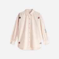 Снимка на SCOTCH&SODA ДАМСКА РИЗА STRIPED EMBROIDERED OVERSIZED FIT - ROSE DUST STRIPE 1