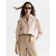 Снимка на SCOTCH&SODA ДАМСКА РИЗА STRIPED EMBROIDERED OVERSIZED FIT - ROSE DUST STRIPE 4