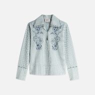 Снимка на SCOTCH&SODA ДАМСКА БЛУЗА EMBROIDERED STRUCTURED LONG-SLEEVED TUNIC - ARONA STRIPE 1