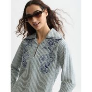 Снимка на SCOTCH&SODA ДАМСКА БЛУЗА EMBROIDERED STRUCTURED LONG-SLEEVED TUNIC - ARONA STRIPE 6
