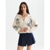 Снимка на SCOTCH&SODA ДАМСКИ ПУЛОВЕР EMBROIDERED OVERSIZED FIT - EGGNOG 4