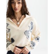 Снимка на SCOTCH&SODA ДАМСКИ ПУЛОВЕР EMBROIDERED OVERSIZED FIT - EGGNOG 6