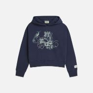 Снимка на SCOTCH&SODA ДАМСКИ СУИТШЪРТ EMBROIDERED DETAIL RELAXED FIT HOODIE - PEACOAT 1