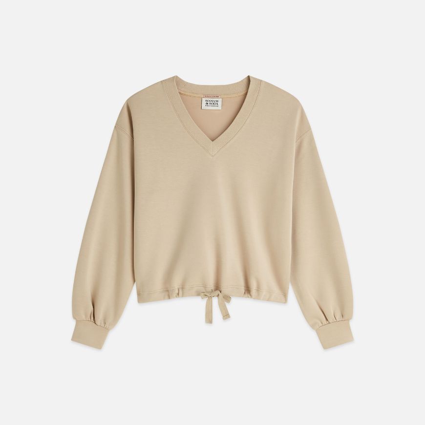 Снимка на SCOTCH&SODA ДАМСКИ СУИТШЪРТ MODAL V-NECK - DOESKIN