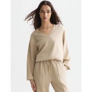 Снимка на SCOTCH&SODA ДАМСКИ СУИТШЪРТ MODAL V-NECK - DOESKIN 4