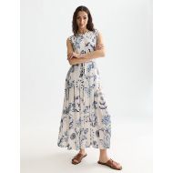 Снимка на SCOTCH&SODA РОКЛЯ PRINTED PLEATED ANKLE LENGTH - DELFT TILES BLUE 4