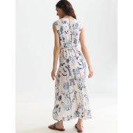 Снимка на SCOTCH&SODA РОКЛЯ PRINTED PLEATED ANKLE LENGTH - DELFT TILES BLUE 6