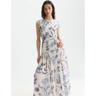 Снимка на SCOTCH&SODA РОКЛЯ PRINTED PLEATED ANKLE LENGTH - DELFT TILES BLUE 7