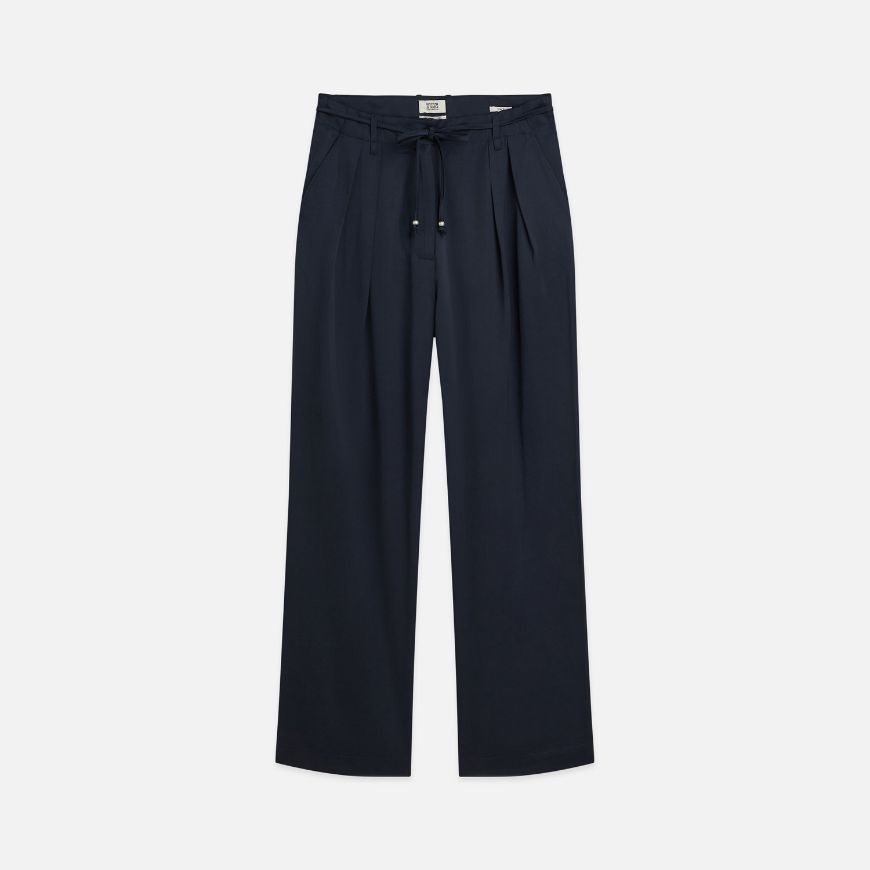 Снимка на SCOTCH&SODA ДАМСКИ ПАНТАЛОН FAYE - HIGH-RISE TAPERED LEG SATIN CARGO - PEACOAT
