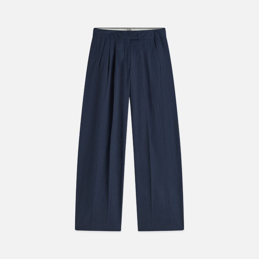 Снимка на SCOTCH&SODA ДАМСКИ ПАНТАЛОН QUINN - MID RISE WIDE LEG GABARDINE - PEACOAT