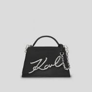 Снимка на KARL LAGERFELD ДАМСКА ЧАНТА SIGNATURE 2.0 MD CROSSBODY BLACK/NICKEL 1