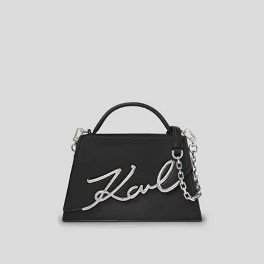 Снимка на KARL LAGERFELD ДАМСКА ЧАНТА SIGNATURE 2.0 MD CROSSBODY BLACK/NICKEL