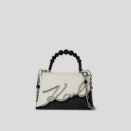 Снимка на KARL LAGERFELD ДАМСКА ЧАНТА SIGNATURE 2.0 SM CB PEARLS WHITE/BLACK 1