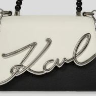 Снимка на KARL LAGERFELD ДАМСКА ЧАНТА SIGNATURE 2.0 SM CB PEARLS WHITE/BLACK 3