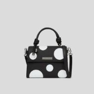 Снимка на KARL LAGERFELD ДАМСКА ЧАНТА IKON PEBBLE CB SATCHEL KNOTS VARIABLE BW POLKA DOT 1