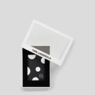 Picture of KARL LAGERFELD WOMEN'S IKON PEBBLE PASSPORT CASE GP VARIABLE BW POLKA DOT 4