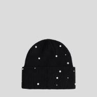 Picture of KARL LAGERFELD WOMEN'S RSG PEARLS BEANIE BLACK 2