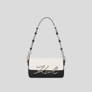 Снимка на KARL LAGERFELD ДАМСКА ЧАНТА SIGNATURE 2.0 SM SHB BLACK/WHITE 1