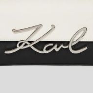 Снимка на KARL LAGERFELD ДАМСКА ЧАНТА SIGNATURE 2.0 SM SHB BLACK/WHITE 3