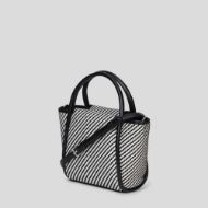 Снимка на KARL LAGERFELD ДАМСКА ЧАНТА AUTOGRAPH PATCH S TOTE BRAID WHITE/BLACK 2