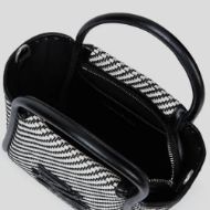 Снимка на KARL LAGERFELD ДАМСКА ЧАНТА AUTOGRAPH PATCH S TOTE BRAID WHITE/BLACK 4