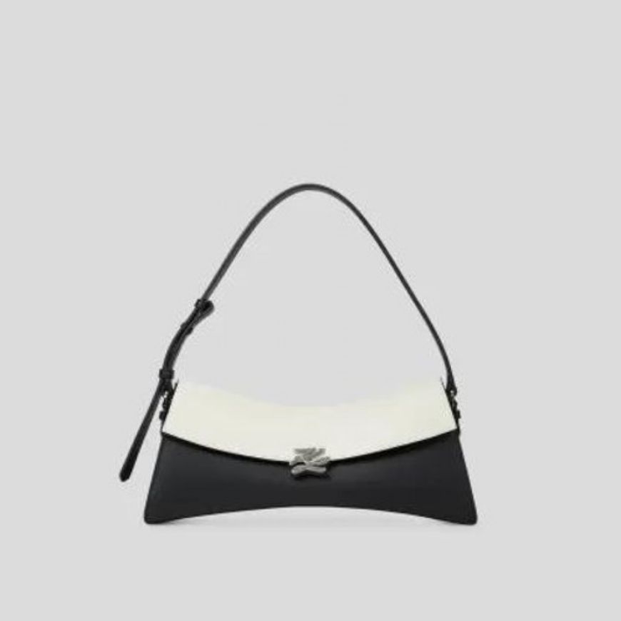 Picture of KARL LAGERFELD WOMEN'S AUTOGRAPH TWIST EW SHB  BLACK/WHITE