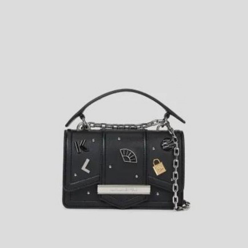 Снимка на KARL LAGERFELD ДАМСКА ЧАНТА NOVA SM CROSSBODY PINS BLACK EMBELLISHMENT