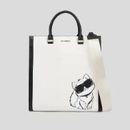 Снимка на KARL LAGERFELD ДАМСКА ЧАНТА IKON CHOUPETTE N/S TOTE OFF WHITE 1