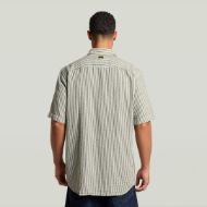 Picture of G-STAR MEN'S ONE POCKET REGULAR SHIRT IN DK NURI GREEN WIDE STRIPE 2