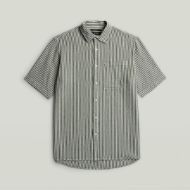 Picture of G-STAR MEN'S ONE POCKET REGULAR SHIRT IN DK NURI GREEN WIDE STRIPE 5