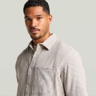 Picture of G-STAR MEN'S ONE POCKET REGULAR SHIRT IN RANK BLUE SLIM STRIPE 3